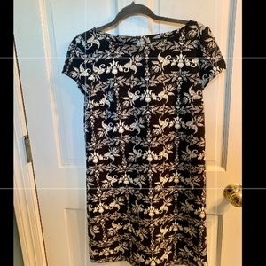 Patterned dress purchased abroad from Barcelona!